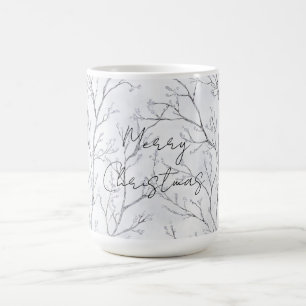 Silver Winter Trees Weihnachten Kaffeetasse
