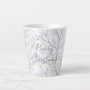 Silver Winter Trees Weihnachten Milchtasse