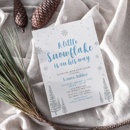 Silver Winter Wonderland, Boy Baby Dusche/Sprinkle Einladung