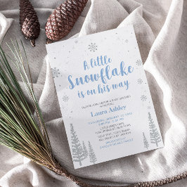 Silver Winter Wonderland, Boy Baby Dusche/Sprinkle Einladung