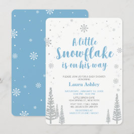 Silver Winter Wonderland, Boy Baby Dusche/Sprinkle Einladung