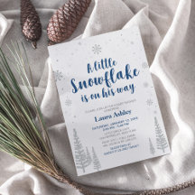 Silver Winter Wonderland, Boy Baby Shower