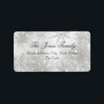 Silver Winter Wonderland Christmas Address Labels Adressaufkleber<br><div class="desc">Weihnachtsadressen-Labels. Silver Sparkle Schneeflocke Design. Bitte beachten Sie: Alle flachen Bilder haben keine echten Juwelen!</div>