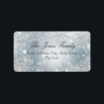 Silver Winter Wonderland Christmas Address Labels Adressaufkleber<br><div class="desc">Blue & Silver Weihnachtsadressen Labels. Silver Sparkle Schneeflocke Design. Bitte beachten Sie: Alle flachen Bilder haben keine echten Juwelen!</div>