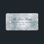Silver Winter Wonderland Christmas Address Labels Adressaufkleber<br><div class="desc">Blue & Silver Weihnachtsadressen Labels. Silver Sparkle Schneeflocke Design. Bitte beachten Sie: Alle flachen Bilder haben keine echten Juwelen!</div>