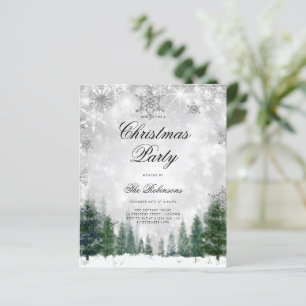 Silver Winter Wonderland Einladung Programm Menü