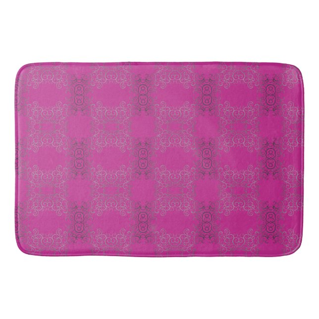 Silver Wirbel Arabesque Bath Mat Badematte (Vorderseite)