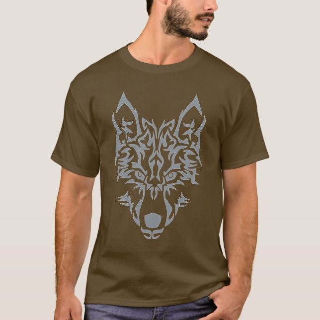Silver Wolf Spirit Animals T-Shirt (Vorderseite)