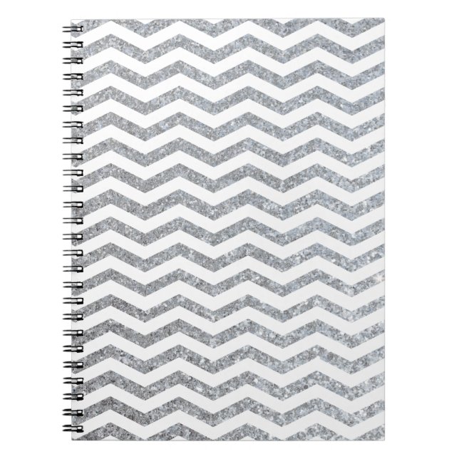 Silver Zickzack Notebook Notizblock (Vorderseite)