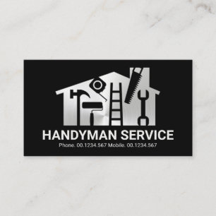 Silver Zuhause Handyman Tools Builder Visitenkarte