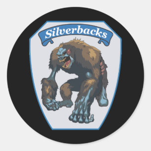 SilverBack-Aufkleber Runder Aufkleber