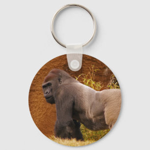 Silverback-Gorilla-Foto-Schlüsselanhänger Schlüsselanhänger
