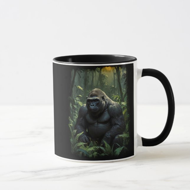 Silverback Gorilla in Ruanda Tasse (Rechts)