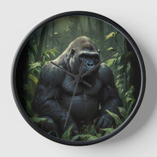 Silverback Gorilla in Ruanda Uhr