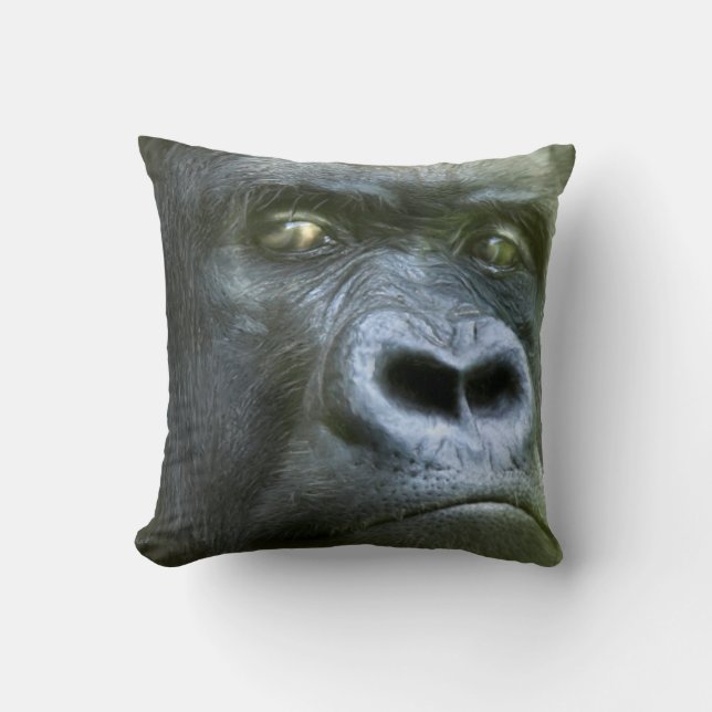 Silverback-Gorilla-Kunst-Designer-Kissen Kissen (Vorderseite)