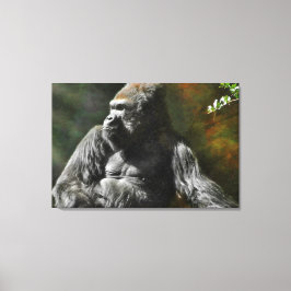 SILVERBACK GORILLA LEADER LEINWANDDRUCK