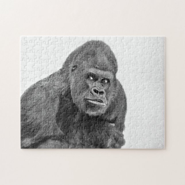 Silverback Gorilla Portrait, Jigsaw Puzzle (Horizontal)