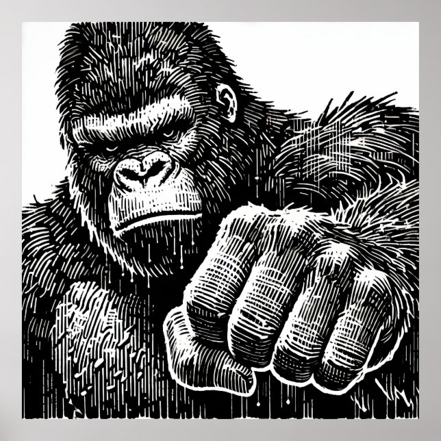 Silverback Gorilla Poster (Vorne)