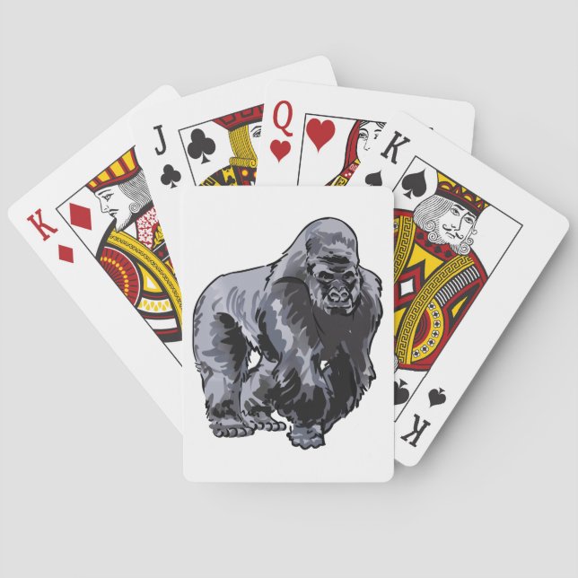 Silverback Gorilla Spielkarten (Rückseite)
