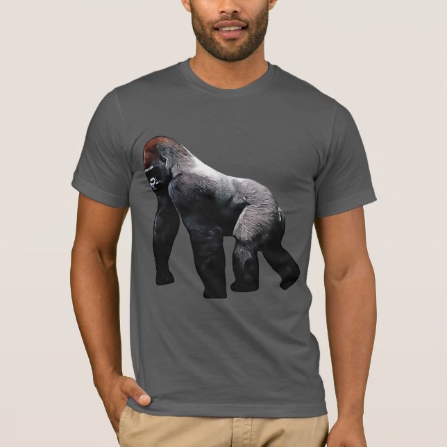 Silverback Gorilla Zoo Tierisches Primat T-Shirt (Vorderseite)