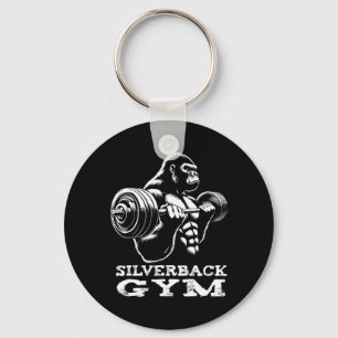 Silverback Gym Gorilla Weightlift Workout Fitne Schlüsselanhänger