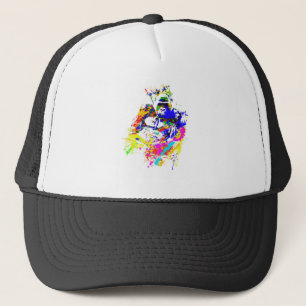 Silverback-Tiefland-Gorilla-Spritzer-Farben-Effekt Truckerkappe