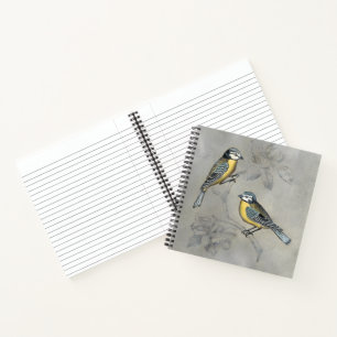 Silvered Aviary Vogel Couple Notizbuch