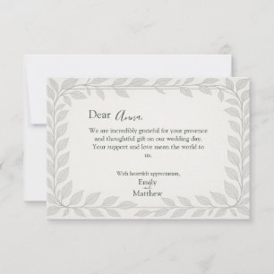 Silverleaf Elven Wedding Dankeskarte