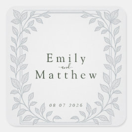 Silverleaf Elven Wedding Quadratischer Aufkleber