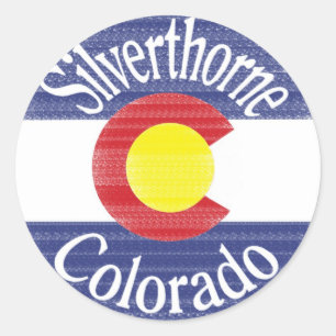 Silverthorne Colorado Kreisflagge Runder Aufkleber