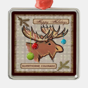 Silverthorne Colorado Künstlerische Elchverzierung Ornament Aus Metall