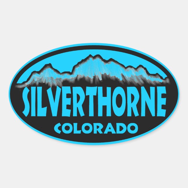 Silverthorne Colorado stickers bleu ovale (Devant)