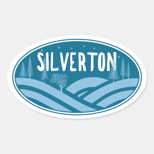 Silverton Colorado Außenbereich Ovaler Aufkleber (Vorderseite)