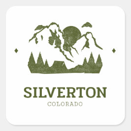 Silverton - Colorado Quadratischer Aufkleber