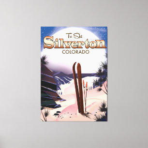 Silverton Colorado Skiposter Leinwanddruck