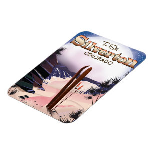 Silverton Colorado Skiposter Magnet