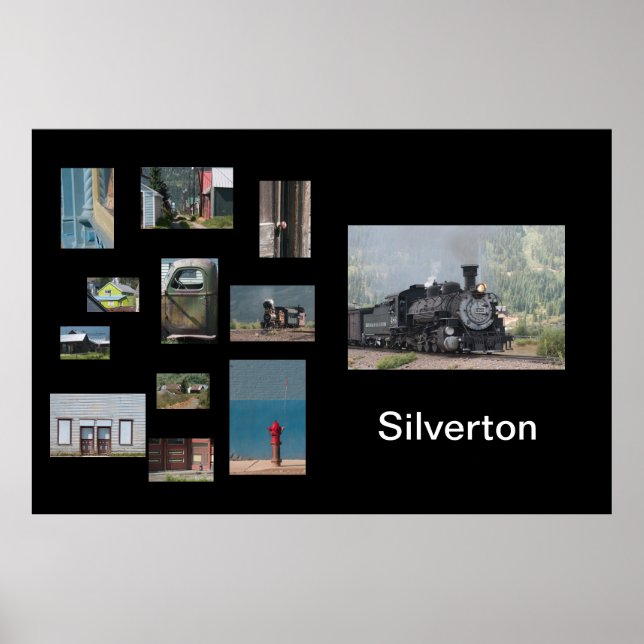 Silverton Foto Collage Travel Poster Template (Vorne)