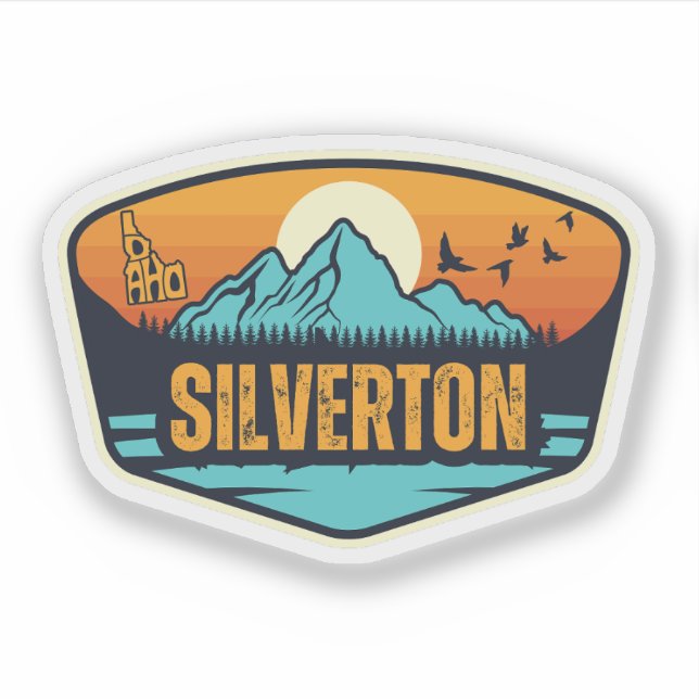 Silverton, Idaho Aufkleber (Vorderseite)