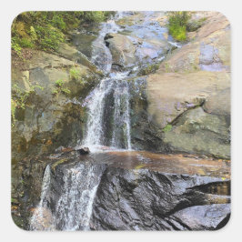 Silvervale Falls Gelassenheit Quadratischer Aufkleber