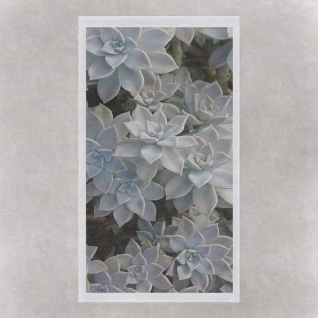 Silvery Blue Succulents Serviette (Von Creator hochgeladen)