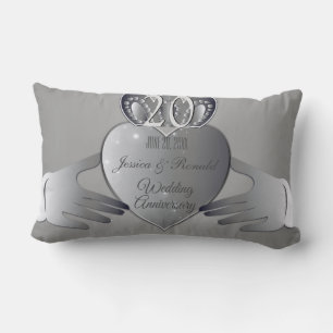 Silvery Foto Wedding Anniversary Claddaugh Lumb Lendenkissen