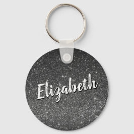 Silvery Gray Personalisiert Name Schlüsselanhänger