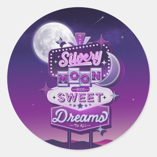 Silvery Moon Bids Sweet Dreams / Stickers (Vorderseite)
