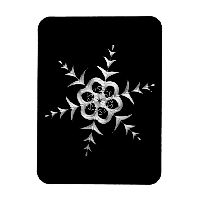 Silvery Snowfall um Mitternacht Magnet (Vertikal)