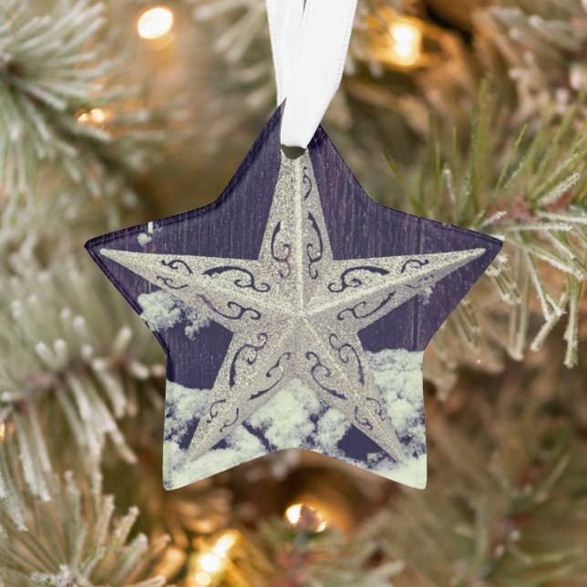 Silvery Star Holiday Ornament (Baum)