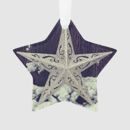 Silvery Star Holiday Ornament