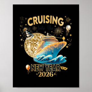 Silvester 2026 Jacht Kreuzfahrt Schiff Neujahrspar Poster
