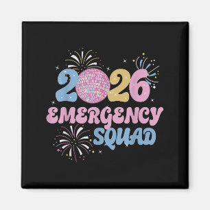 Silvester 2026 Notfalltrupp Disco-Kugel-Feuer Magnet