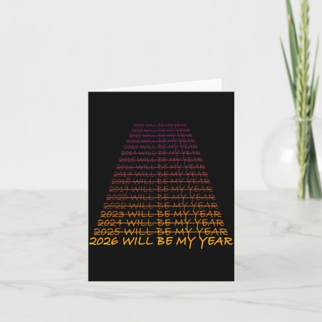 Silvester 2026 Wird Mein Jahr - Frohes Neues Jahr Karte (Vorderseite)