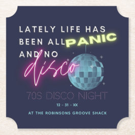 Silvester 70er Party Untersetzer